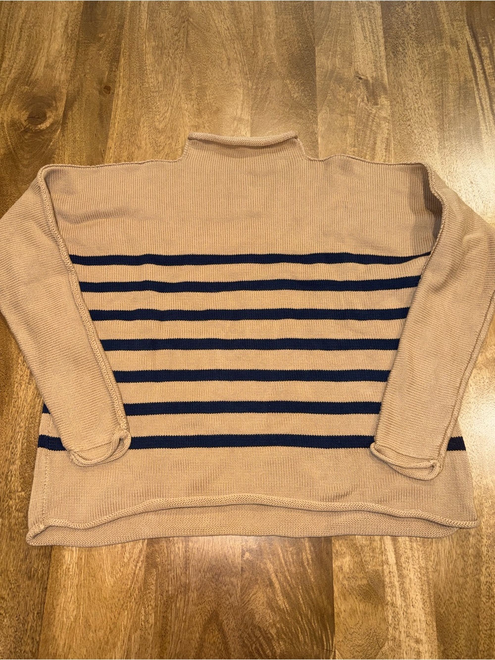 Frank and Eileen Striped Mock Neck Sweater